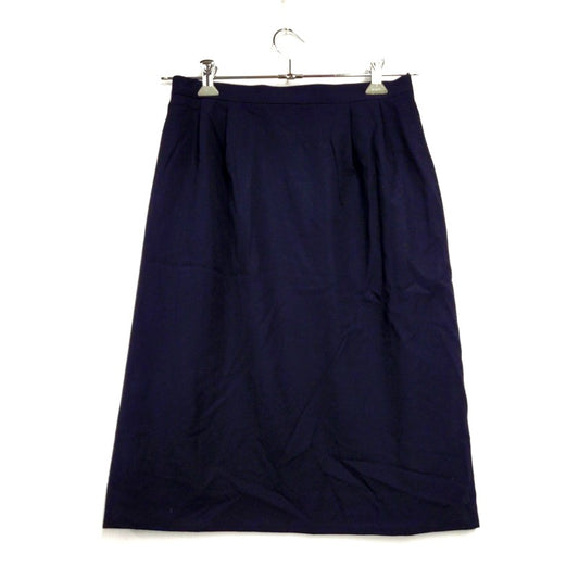 【中古品】【レディース】 Burberrys バーバリーズ WOOL SKIRT FXB44-240 ウール スカート 171-240905-as-04-izu サイズ：15 カラー：ネイビー 万代Net店