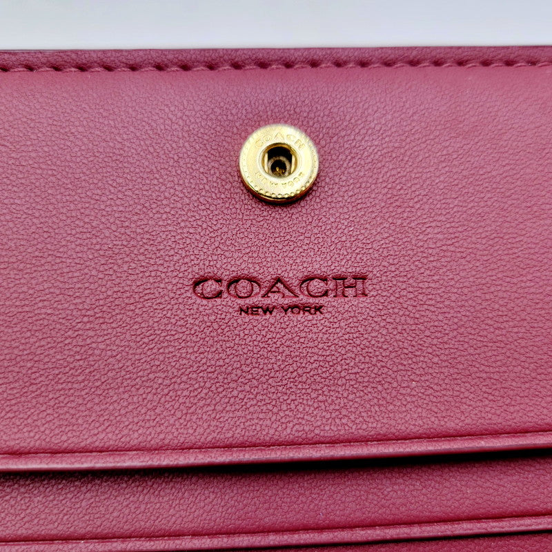 【中古品】【レディース】 COACH コーチ C2862 二つ折り財布 ウォレット 181-240904-as-07-izu カラー：ピンク 万代Net店