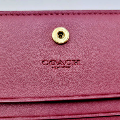 【中古品】【レディース】 COACH コーチ C2862 二つ折り財布 ウォレット 181-240904-as-07-izu カラー：ピンク 万代Net店