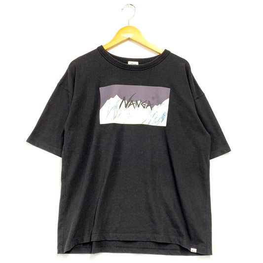 【中古品】【メンズ】  NANGA SS TEE NAG-F20-CS04 ナンガ 半袖Tシャツ プリント トップス 144-240907-ay-17-izu サイズ：F カラー：ブラック 万代Net店