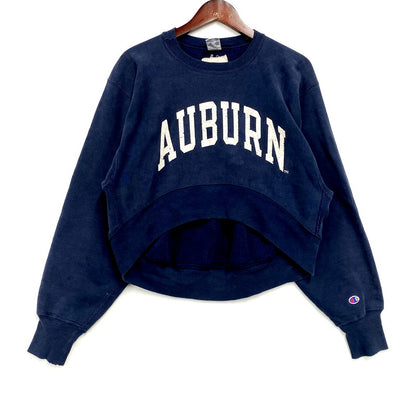 【中古品】【メンズ】 Champion チャンピオン REVERSE WEAVE 90S AUBURN SWEATSHIRT リバースウィーブ スウェット トレーナー ロゴ 長袖 トップス 146-240906-ay-27-izu サイズ：XXL カラー：ネイビー 万代Net店