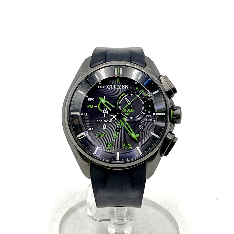 【中古品】【メンズ/レディース】 CITIZEN シチズン ECO DRIVE W770-S115001 エコドライブ ソーラー 腕時計 197-240906-ay-01-izu カラー：ブラック 万代Net店
