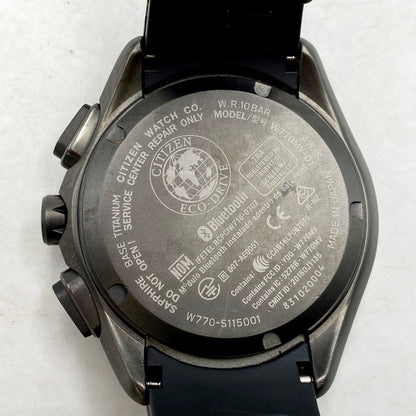 【中古品】【メンズ/レディース】 CITIZEN シチズン ECO DRIVE W770-S115001 エコドライブ ソーラー 腕時計 197-240906-ay-01-izu カラー：ブラック 万代Net店