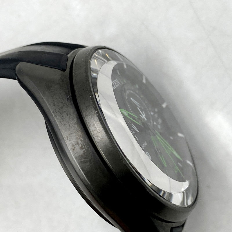 【中古品】【メンズ/レディース】 CITIZEN シチズン ECO DRIVE W770-S115001 エコドライブ ソーラー 腕時計 197-240906-ay-01-izu カラー：ブラック 万代Net店