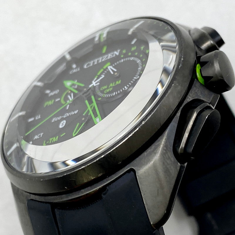 【中古品】【メンズ/レディース】 CITIZEN シチズン ECO DRIVE W770-S115001 エコドライブ ソーラー 腕時計 197-240906-ay-01-izu カラー：ブラック 万代Net店