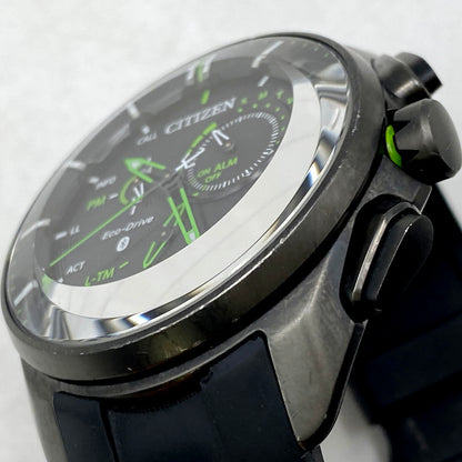 【中古品】【メンズ/レディース】 CITIZEN シチズン ECO DRIVE W770-S115001 エコドライブ ソーラー 腕時計 197-240906-ay-01-izu カラー：ブラック 万代Net店