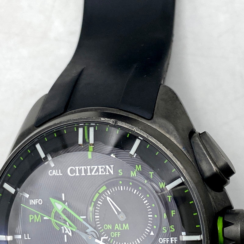 【中古品】【メンズ/レディース】 CITIZEN シチズン ECO DRIVE W770-S115001 エコドライブ ソーラー 腕時計 197-240906-ay-01-izu カラー：ブラック 万代Net店
