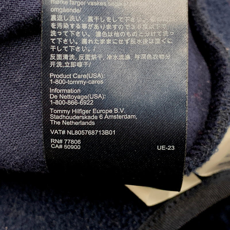 【中古品】【メンズ】 TOMMY HILFIGER トミーヒルフィガー FLEECE JACKET C8878C1892 フリースジャケット ロゴ 刺繍 長袖 アウター 147-240906-ay-19-izu サイズ：M カラー：ネイビー 万代Net店