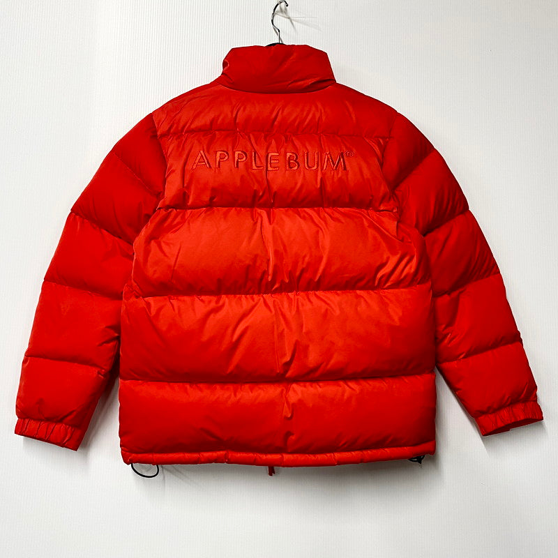 【中古品】【メンズ】 APPLEBUM アップルバム DOWN JACKET ダウンジャケット ロゴ プリント アウター 142-240907-ay-02-izu サイズ：Ｌ カラー：レッド 万代Net店