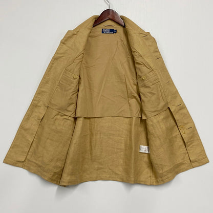 【中古品】【メンズ】 POLO RALPH LAUREN ポロ・ラルフローレン JR-RL-IM3826 LINEN JACKET リネンジャケット アウター 長袖 147-240908-ma-08-izu サイズ：M カラー：ベージュ系 万代Net店