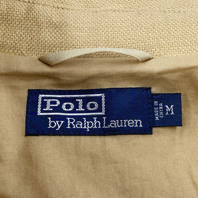 【中古品】【メンズ】 POLO RALPH LAUREN ポロ・ラルフローレン JR-RL-IM3826 LINEN JACKET リネンジャケット アウター 長袖 147-240908-ma-08-izu サイズ：M カラー：ベージュ系 万代Net店