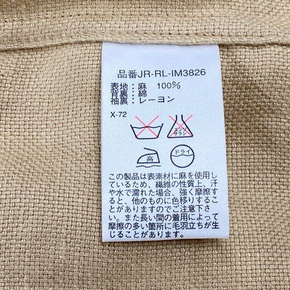 【中古品】【メンズ】 POLO RALPH LAUREN ポロ・ラルフローレン JR-RL-IM3826 LINEN JACKET リネンジャケット アウター 長袖 147-240908-ma-08-izu サイズ：M カラー：ベージュ系 万代Net店