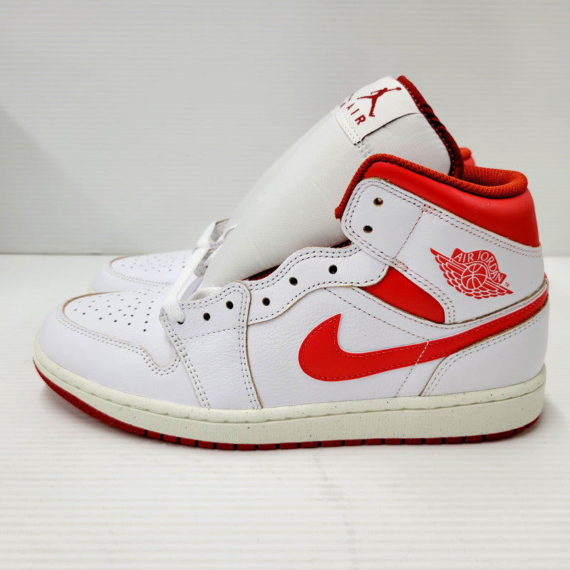 【中古美品】【メンズ】 NIKE ナイキ AIR JORDAN 1 MID SE FJ3458-160 エア ジョーダン 1 MID SE スニーカー シューズ 靴 160-240908-as-12-izu サイズ：28cm カラー：WHITE/LOBSTER-DUNE RED-SAIL 万代Net店