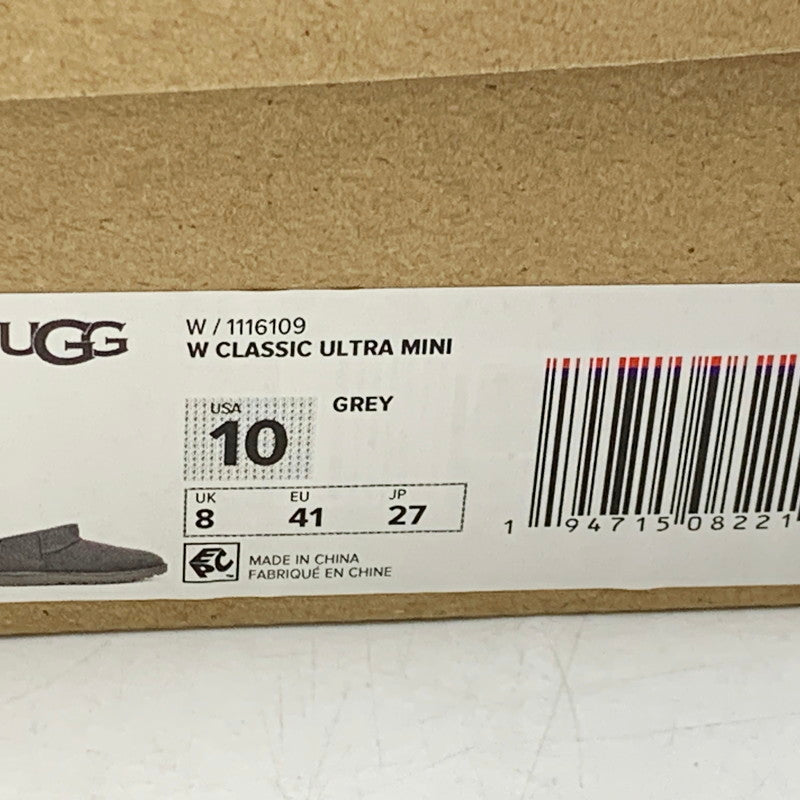 【中古品】【メンズ】 UGG アグ W CLASSIC ULTRA MINI 1116109 クラッシック ウルトラ ミニ ブーツ シューズ 靴 164-240909-as-26-izu サイズ：27cm カラー：グレー 万代Net店