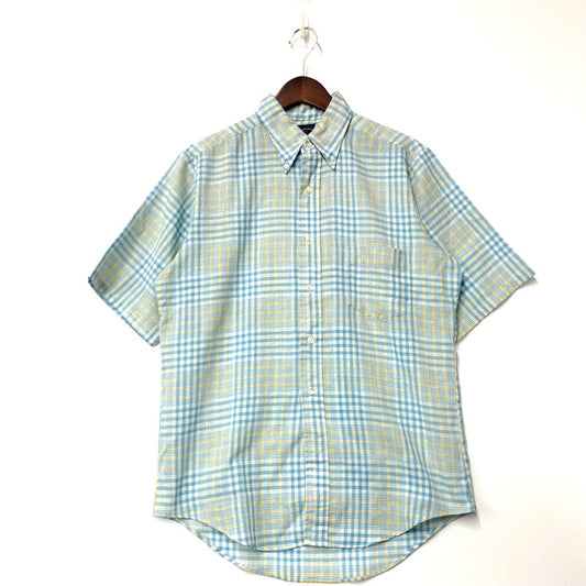 【中古品】【メンズ】 TOWNCRAFT タウンクラフト TAPEREDタグ 60S SS BD CHECK SHIRT ショートスリーブ チェック シャツ 半袖 トップス 146-240909-mm-01-izu サイズ：M カラー：ブルー 万代Net店