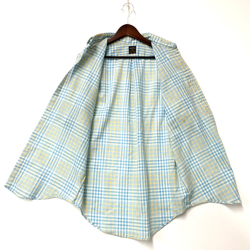 【中古品】【メンズ】 TOWNCRAFT タウンクラフト TAPEREDタグ 60S SS BD CHECK SHIRT ショートスリーブ チェック シャツ 半袖 トップス 146-240909-mm-01-izu サイズ：M カラー：ブルー 万代Net店