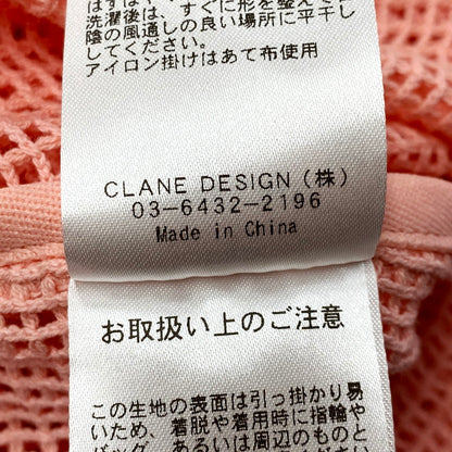 【中古品】【レディース】 CLANE クラネ 12105-1042 22SS LOOSE MESH TOPS ルーズ メッシュ トップス 170-240910-mm-23-izu サイズ：1 カラー：ピンク 万代Net店