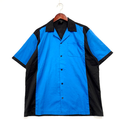 【中古品】【メンズ】  HILTON ヒルトン SS BOWLING SHIRT ボーリングシャツ 半袖シャツ トップス 146-240912-mk-15-izu サイズ：M カラー：ブルー 万代Net店