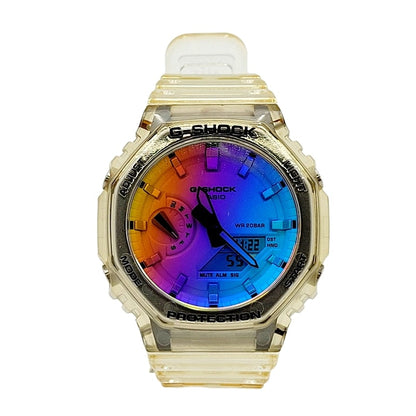 【中古品】【メンズ/レディース】 G-SHOCK ジーショック 2100 Series GA-2100SRS ANALOG DIGITAL 2100シリーズ アナログ デジタル アナデジ時計 スケルトン 腕時計 196-240913-ay-04-izu カラー：クリア 万代Net店