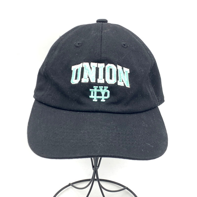 【中古品】【メンズ/レディース】 NISSI CAPS UNION CAP ニッシキャップ ユニオンキャップ 刺繍 帽子 185-240916-as-27-izu サイズ：F カラー：ブラック 万代Net店