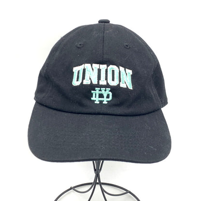 【中古品】【メンズ/レディース】 NISSI CAPS UNION CAP ニッシキャップ ユニオンキャップ 刺繍 帽子 185-240916-as-27-izu サイズ：F カラー：ブラック 万代Net店
