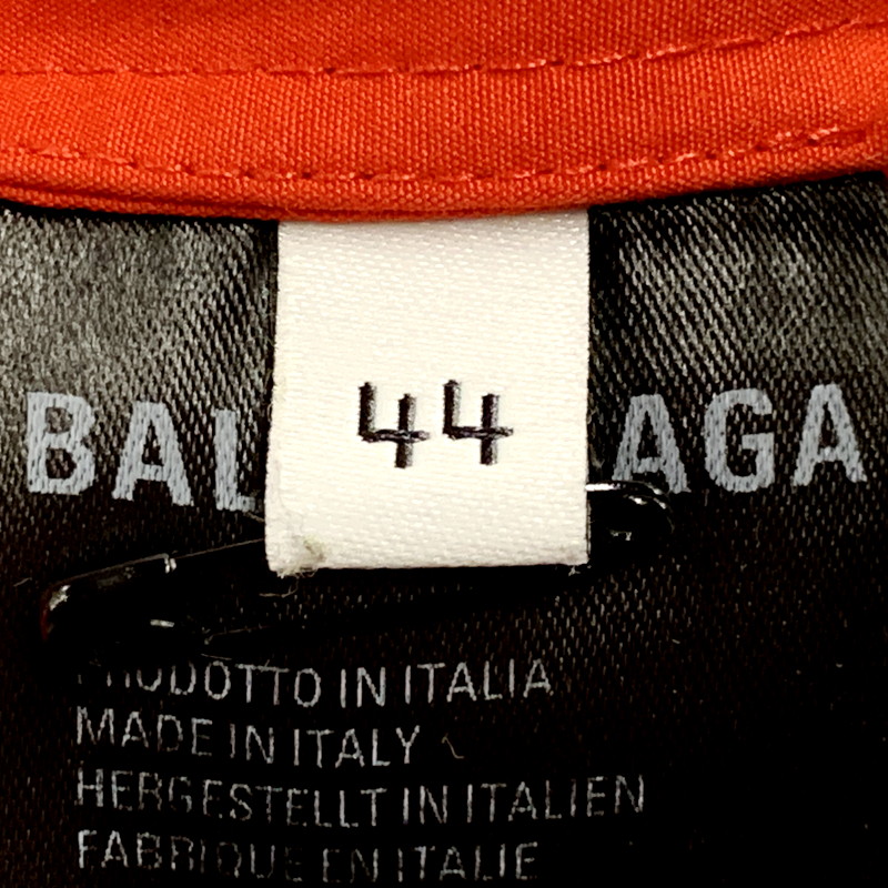 【中古品】【メンズ】 BALENCIAGA バレンシアガ 19AW COLOUR BLOCK LOGO PRINT COTTON POPLIN TRACK JACKET 571434 トラックジャケット ロゴ プリント 刺繍 アウター 141-240913-ay-12-izu サイズ：44 カラー：レッド×ホワイト 万代Net店