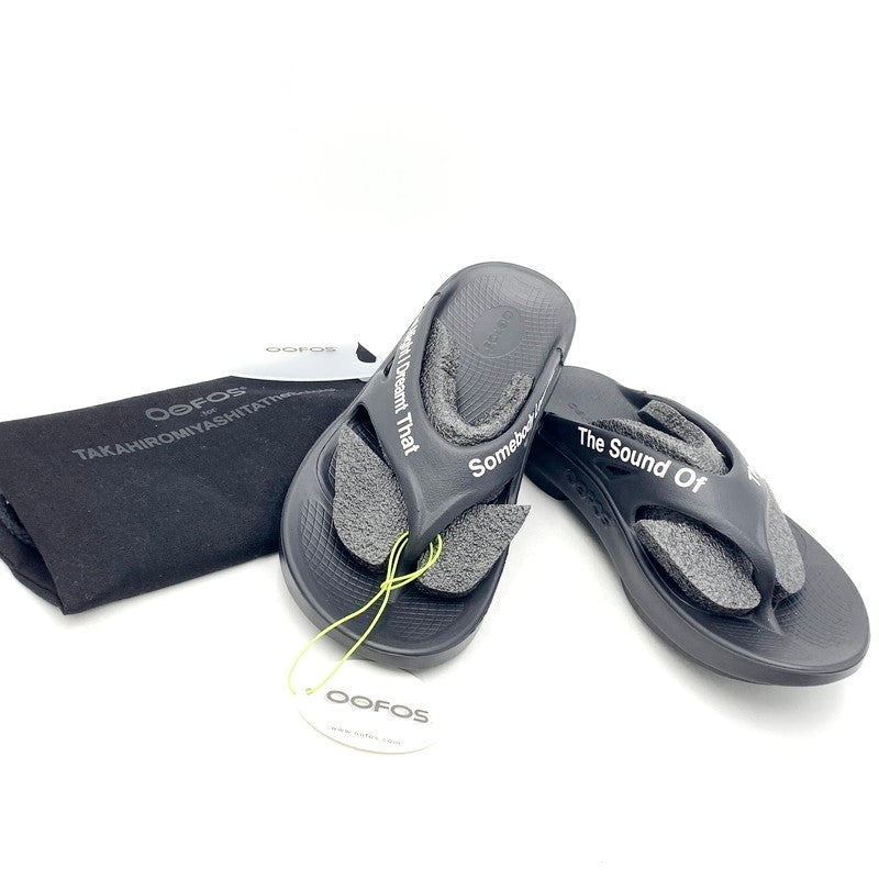 【中古美品】【メンズ】  OOFOS×TAKAHIROMIYASHITATheSoloist. flip-flop ウーフォス×タカヒロミヤシタザソロイスト. フリップフロップ サンダル シューズ 靴 164-240916-as-16-izu サイズ：EU42 カラー：ブラック 万代Net店