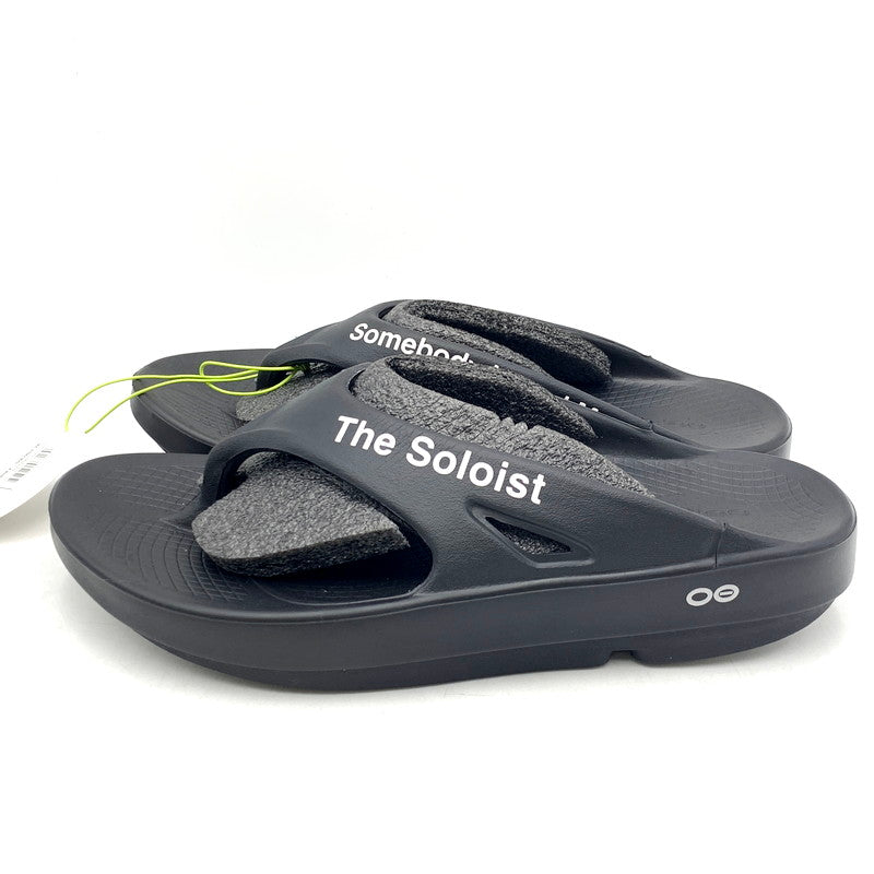 【中古美品】【メンズ】  OOFOS×TAKAHIROMIYASHITATheSoloist. flip-flop ウーフォス×タカヒロミヤシタザソロイスト. フリップフロップ サンダル シューズ 靴 164-240916-as-16-izu サイズ：EU42 カラー：ブラック 万代Net店