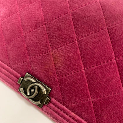 【中古品】【レディース】 CHANEL ボーイシャネル ベロア チェーンウォレット ショルダーバッグ カバン 180-260403-ts-06-otoh カラー：ピンク 万代Net店