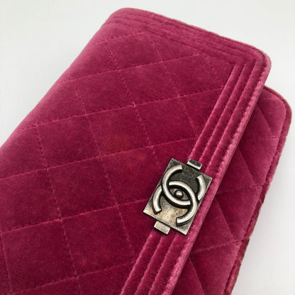 【中古品】【レディース】 CHANEL ボーイシャネル ベロア チェーンウォレット ショルダーバッグ カバン 180-260403-ts-06-otoh カラー：ピンク 万代Net店