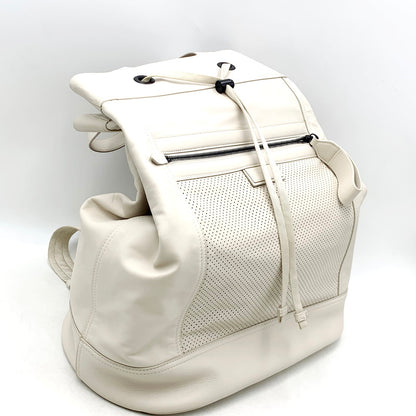 【中古品】【レディース】 BOTTEGA VENETA ボッテガヴェネタ レザープレート ドローストリング バックパック カバン 180-260425-ts-05-otoh カラー：ホワイト 万代Net店