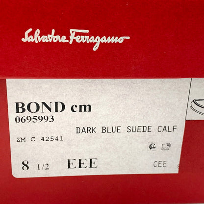 【中古品】【メンズ】 Salvatore Ferragamo サルヴァトーレフェラガモ BOND DARK BLUE SUEDE CALF ボンド スエード カーフ ローファー シューズ 靴 183-240917-mm-13-izu サイズ：8.5 カラー：ダークブルー 万代Net店