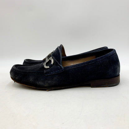 【中古品】【メンズ】 Salvatore Ferragamo サルヴァトーレフェラガモ BOND DARK BLUE SUEDE CALF ボンド スエード カーフ ローファー シューズ 靴 183-240917-mm-13-izu サイズ：8.5 カラー：ダークブルー 万代Net店