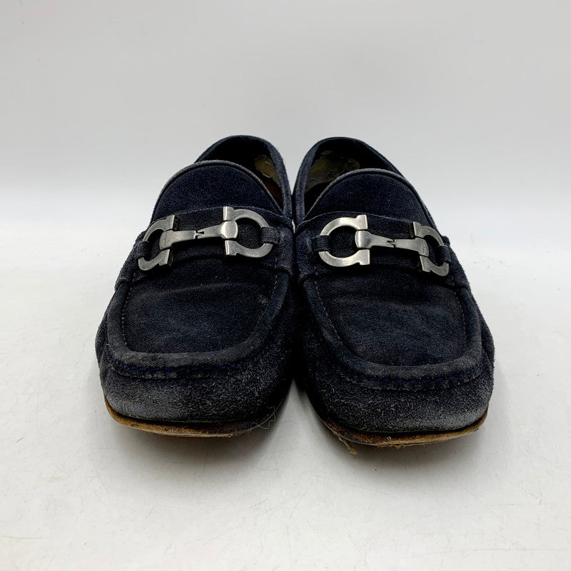 【中古品】【メンズ】 Salvatore Ferragamo サルヴァトーレフェラガモ BOND DARK BLUE SUEDE CALF ボンド スエード カーフ ローファー シューズ 靴 183-240917-mm-13-izu サイズ：8.5 カラー：ダークブルー 万代Net店