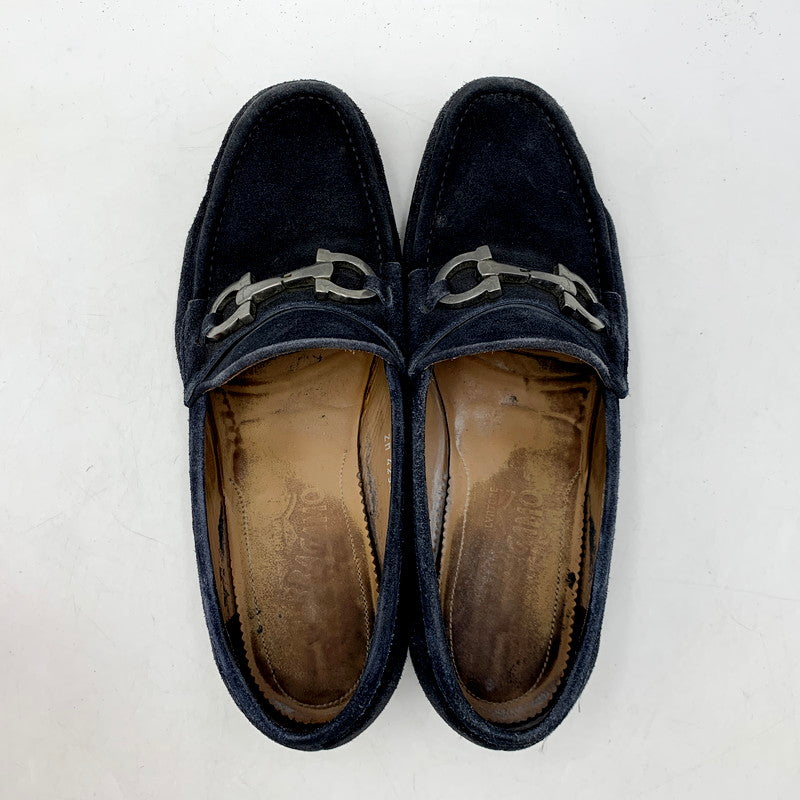 【中古品】【メンズ】 Salvatore Ferragamo サルヴァトーレフェラガモ BOND DARK BLUE SUEDE CALF ボンド スエード カーフ ローファー シューズ 靴 183-240917-mm-13-izu サイズ：8.5 カラー：ダークブルー 万代Net店