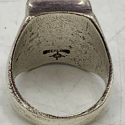 【中古品】【メンズ/レディース】  INDIAN JEWELRY STERLING インディアンジュエリー インレイリング 指輪 アクセサリー 191-240920-ay-07-izu サイズ：約19号 カラー：シルバー 万代Net店