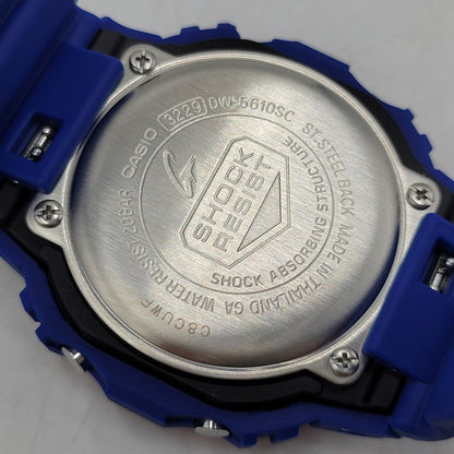 【中古美品】【メンズ/レディース】 G-SHOCK ジーショック DW-5610SC-2 腕時計 199-260527-as-04-izu サイズ：48.9 × 43.8 × 13.5 mm カラー：ネイビー×オレンジ 万代Net店