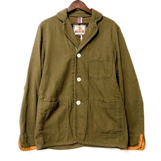 【中古品】【メンズ】 BARACUTA バラクータ WOOL TAILORED JACKET ウール テーラード ジャケット アウター 141-240927-mm-28-izu サイズ：40 カラー：カーキ 万代Net店