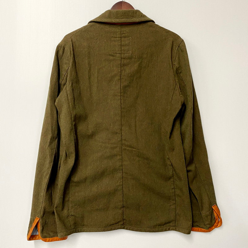 【中古品】【メンズ】 BARACUTA バラクータ WOOL TAILORED JACKET ウール テーラード ジャケット アウター 141-240927-mm-28-izu サイズ：40 カラー：カーキ 万代Net店