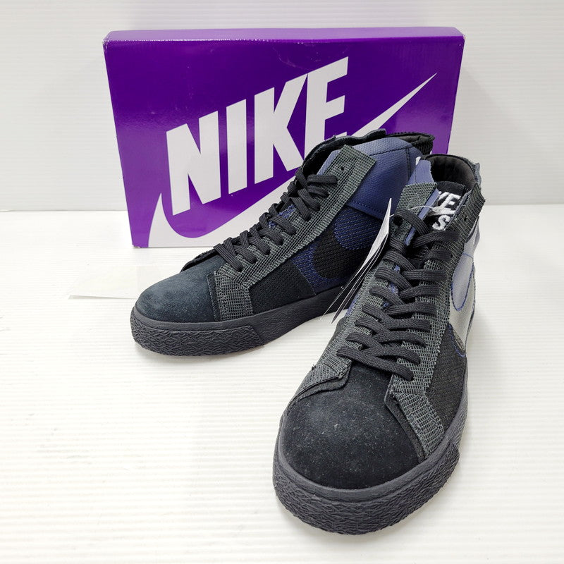 【中古美品】【メンズ】 NIKE SB ナイキエスビー ZOOM BLAZER MID PREMIUM FD5113-400 ズーム ブレーザー ミッド プレミアム スニーカー シューズ 靴 160-240926-as-24-izu サイズ：26.5cm カラー：MIDNIGHT NAVY/BLACK 万代Net店