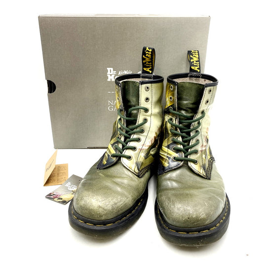 【中古品】【メンズ】 Dr.Martens ドクターマーチン × THE NATIONAL GALLERY ナショナルギャラリー 1460TNG 8 EYE BOOTS 8ホールブーツ コラボ シューズ 靴 164-240927-ay-12-izu サイズ：UK9 カラー：グリーン系 万代Net店