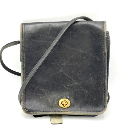 【中古品】【メンズ/レディース】 OLD COACH LEATHER SHOULDER BAG 233 オールドコーチ レザー ショルダーバッグ カバン 鞄 180-241004-as-47-izu カラー：ブラック 万代Net店