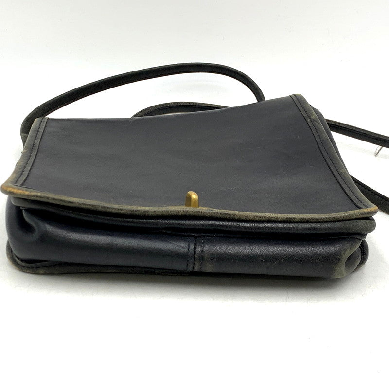 【中古品】【メンズ/レディース】 OLD COACH LEATHER SHOULDER BAG 233 オールドコーチ レザー ショルダーバッグ カバン 鞄 180-241004-as-47-izu カラー：ブラック 万代Net店