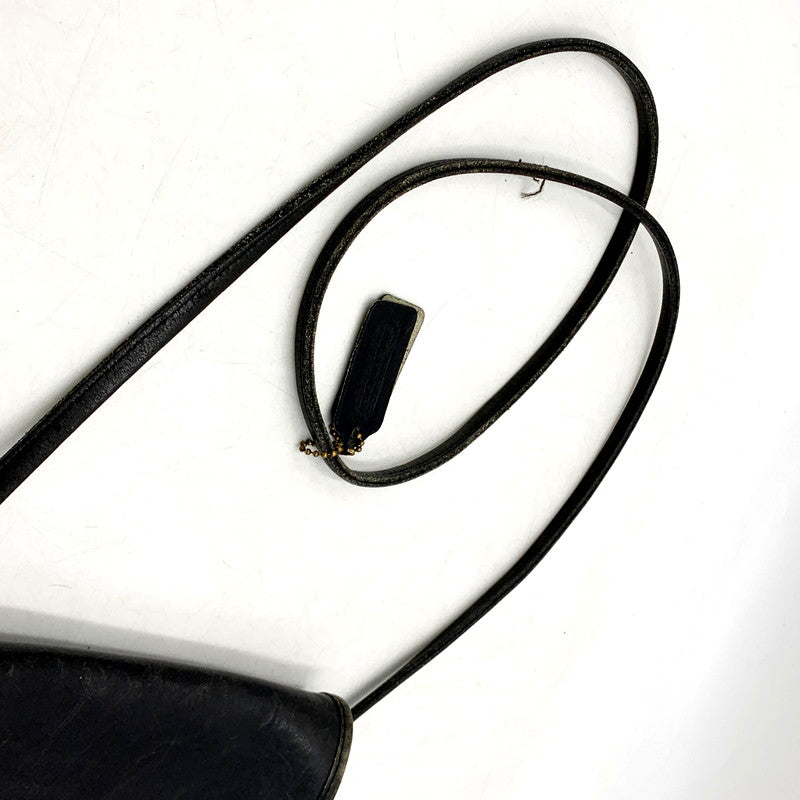 【中古品】【メンズ/レディース】 OLD COACH LEATHER SHOULDER BAG 233 オールドコーチ レザー ショルダーバッグ カバン 鞄 180-241004-as-47-izu カラー：ブラック 万代Net店