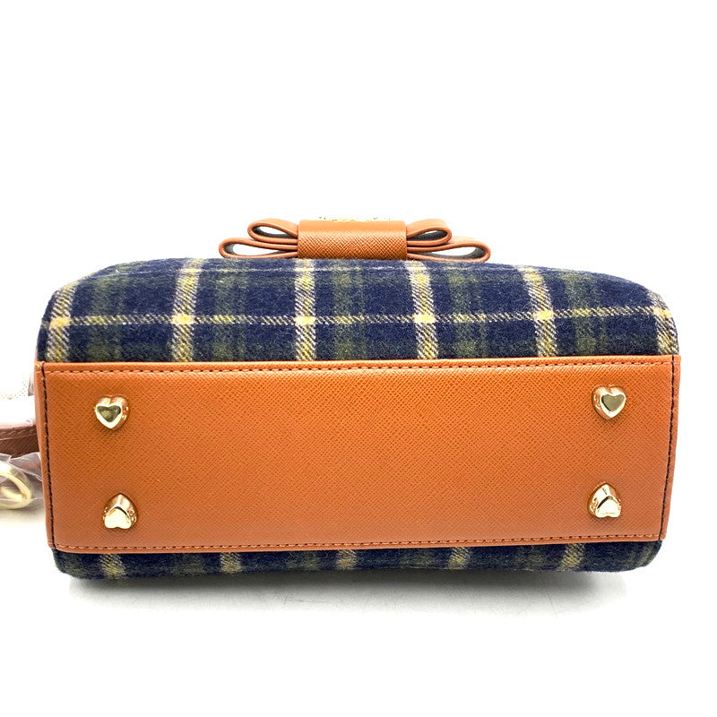 【中古美品】【レディース】 Samantha Vega サマンサベガ WOOL CHECK 2WAY BAG ウール チェック バッグ カバン 鞄 188-241004-as-12-izu カラー：グリーン系 万代Net店