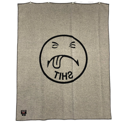 【中古品】【メンズ/レディース】 Supreme シュプリーム × WOOLRICH ウールリッチ 17AW WOOL THROW BLANKET ウール スロー ブランケット 大判 小物 服飾雑貨 208-250810-ay-01-izu カラー：ブラック×グレー 万代Net店