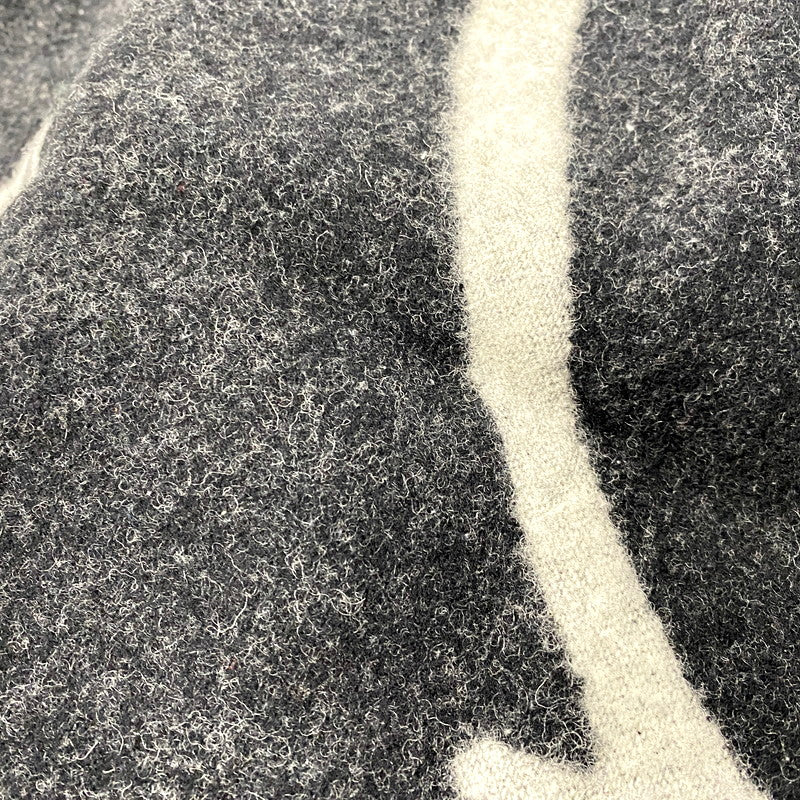 【中古品】【メンズ/レディース】 Supreme シュプリーム × WOOLRICH ウールリッチ 17AW WOOL THROW BLANKET ウール スロー ブランケット 大判 小物 服飾雑貨 208-250810-ay-01-izu カラー：ブラック×グレー 万代Net店