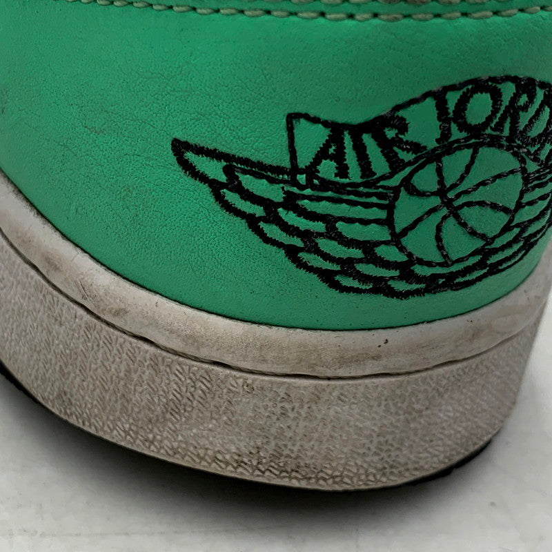 【ジャンク品】【メンズ】 NIKE ナイキ AIR JORDAN 1 LOW 553558-131 エアジョーダン1 ロー スニーカー シューズ 靴 160-241002-as-40-izu サイズ：27.5cm カラー：WHITE/BLACK-GREEN GLOW 万代Net店