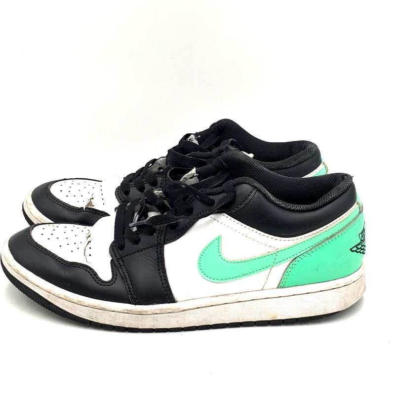 【ジャンク品】【メンズ】 NIKE ナイキ AIR JORDAN 1 LOW 553558-131 エアジョーダン1 ロー スニーカー シューズ 靴 160-241002-as-40-izu サイズ：27.5cm カラー：WHITE/BLACK-GREEN GLOW 万代Net店