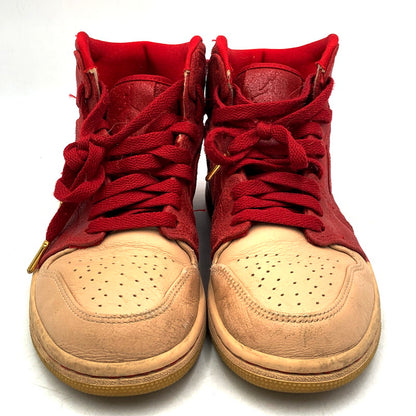 【中古品】【レディース】 NIKE ナイキ WMNS AIR JORDAN 1 RETRO HIGH DIP-TOE AH7389-607 ウィメンズ エアジョーダン1 レトロ ハイ ディップ-トゥ スニーカー シューズ 靴 166-241002-as-44-izu サイズ：23cm カラー：GYM RED/METALLIC GOLD-VACHETTA TAN 万代Net店